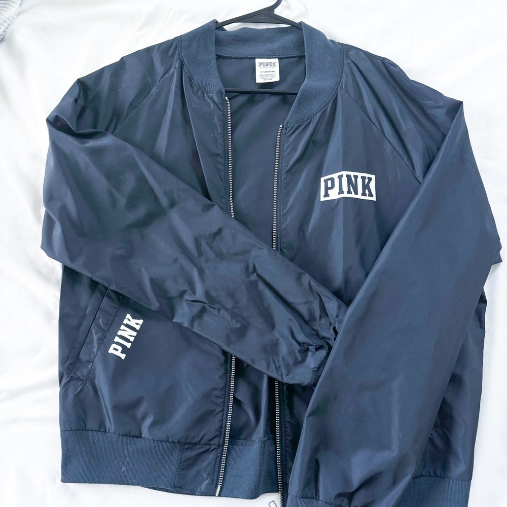 VS PINK BLACK BOMBER JACKET